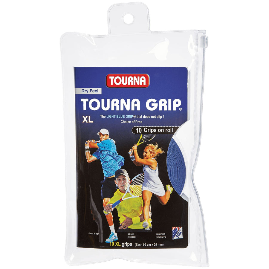 Tourna Grip XL Dry Feel 10-pack Overgrips TG-10XL Grips Tourna