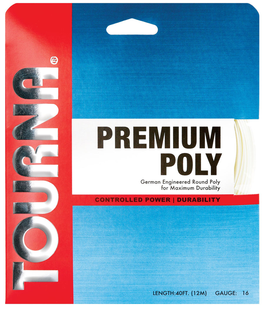 Tourna Premium Poly 17g Tennis 12m String Set Tennis Strings Tourna Ivory