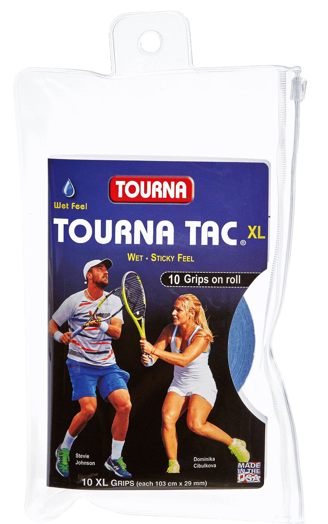 Tourna Tac XL Wet Feel 10-pack Overgrips Grips Tourna Blue
