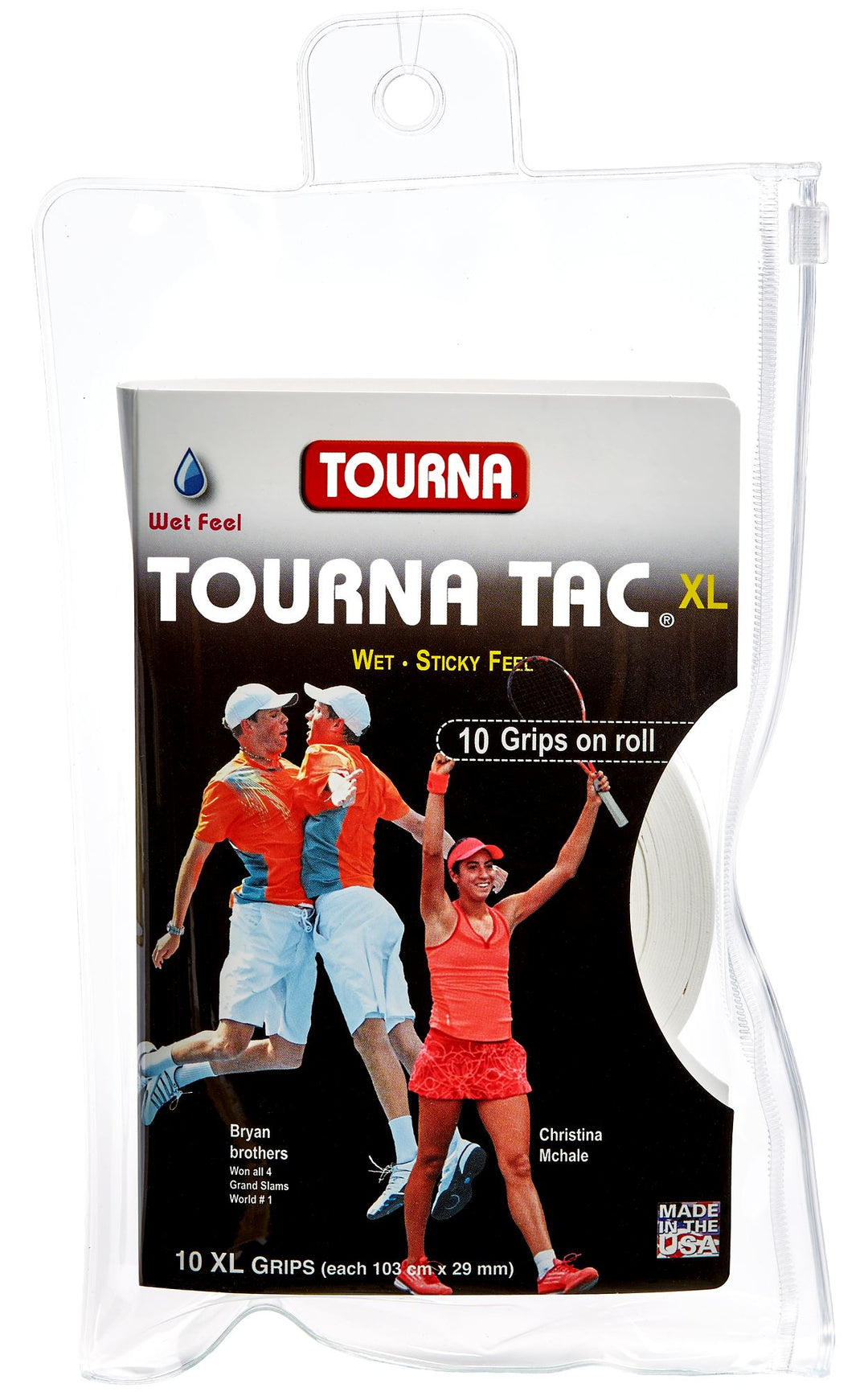 Tourna Tac XL Wet Feel 10-pack Overgrips Grips Tourna White
