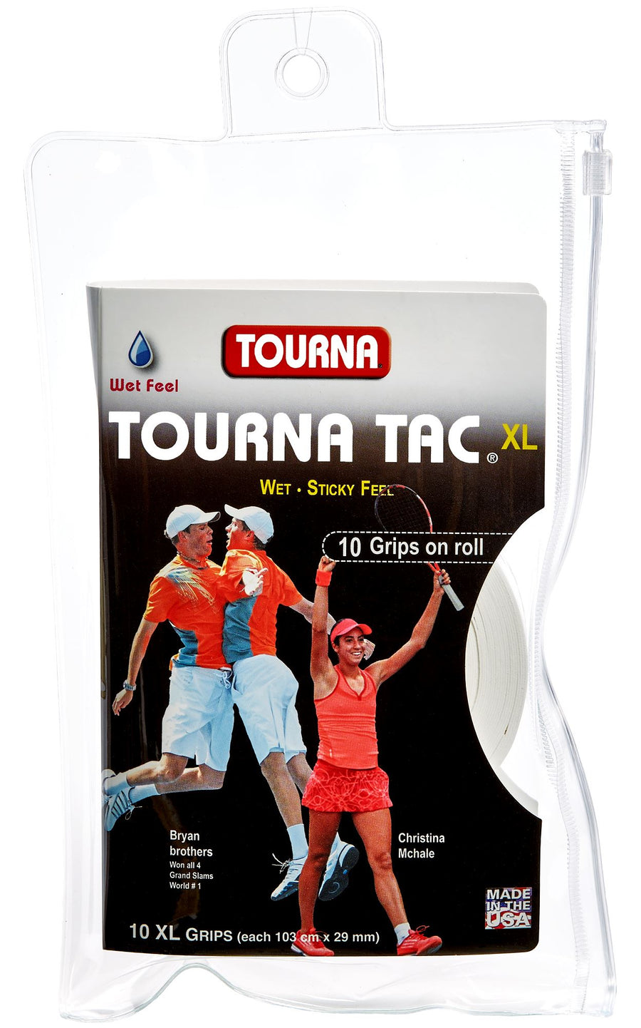 Tourna Tac XL Wet Feel 10-pack Overgrips Grips Tourna White