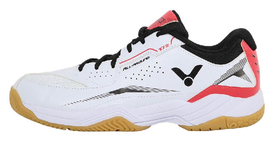 Victor A-172 AD Wide Court Shoe White/Red Men's Court Shoes Victor