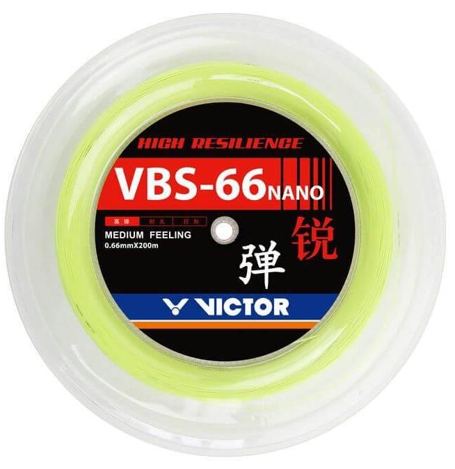 Victor VBS-66N Badminton String 200m Reel Badminton Strings Victor Yellow