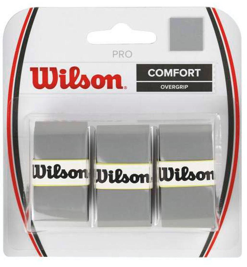 Wilson Pro Overgrip 3 pack Grips Wilson Grey