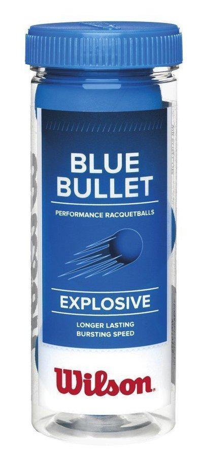 Wilson Racquetball Blue Bullet Balls Can of 3 Racquetball Balls Wilson