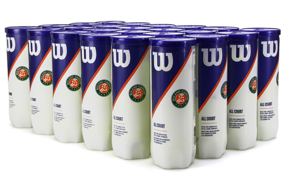 Wilson Roland Garros Tennis Balls All Court 3 Ball Can - Case of 24 (72 balls) Tennis balls Wilson