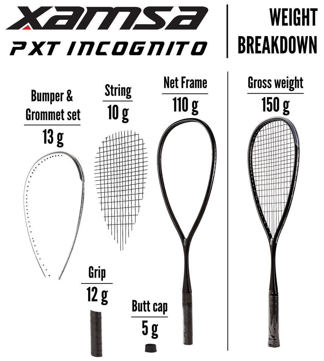 Xamsa PXT Incognito 2017 Squash Racquet Squash Racquets Xamsa