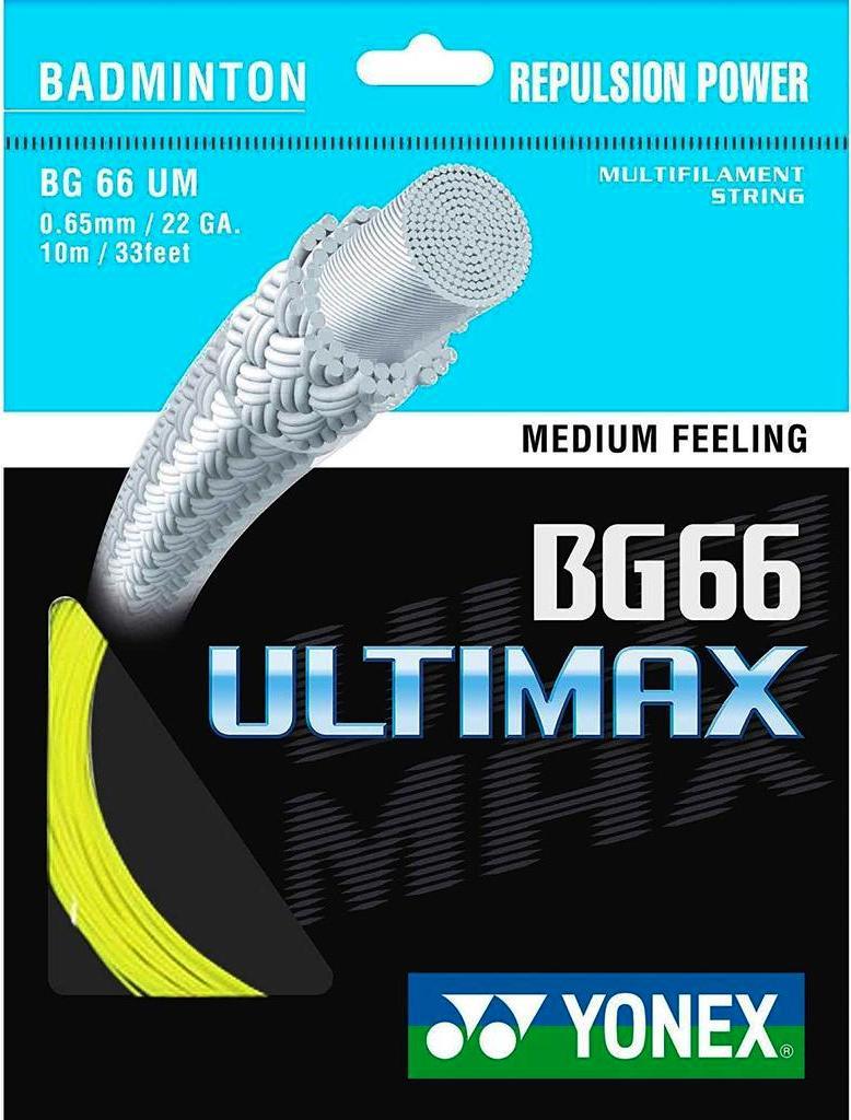 Yonex BG-66 Ultimax Badminton String Set 10m Badminton Strings Yonex Yellow