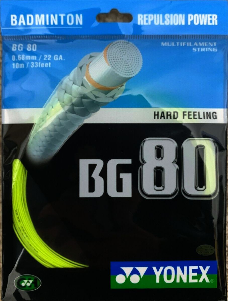 Yonex BG-80 Badminton String Set 10m Badminton Strings Yonex Yellow