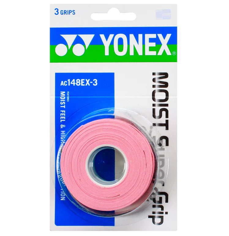 Yonex MOIST AC148EX-3 Overgrip pack of 3 Grips Yonex Pink