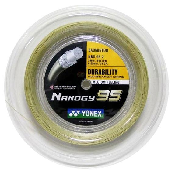Yonex Nanogy 95 Badminton String 200m Reel Badminton Strings Yonex Gold