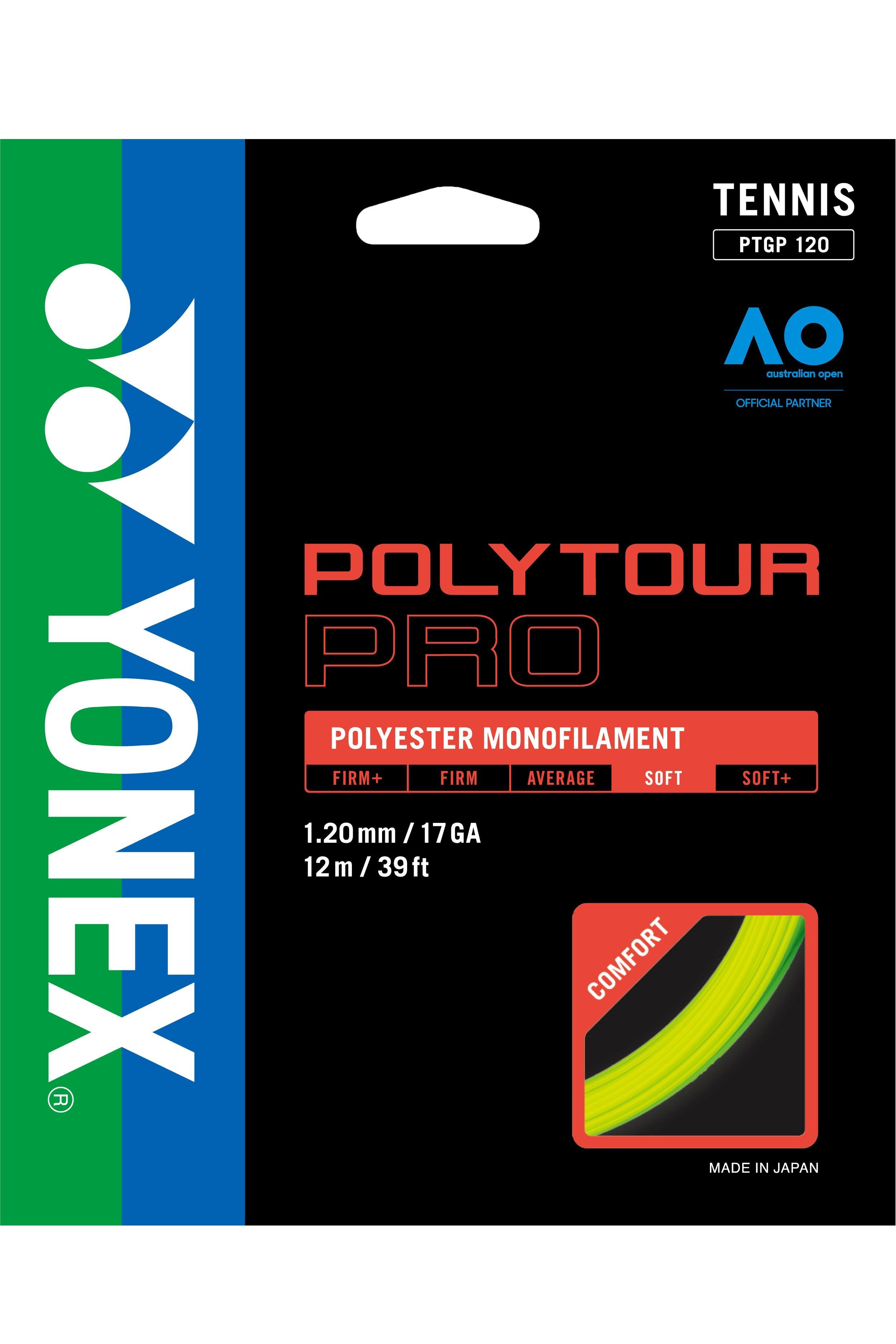 Yonex Poly Tour Pro 120 17g Yellow Tennis String Set