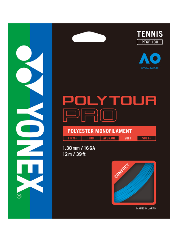 Yonex Poly Tour Pro 130 16Lg Tennis 12M String Set Tennis Strings Yonex Blue