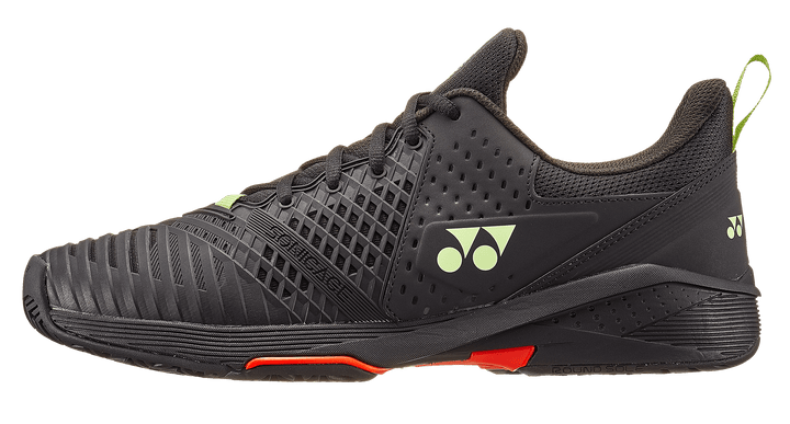 Yonex Power Cushion Sonicage 3 Men's Tennis All Court Shoe Black-Lime Men's Tennis Shoes Yonex