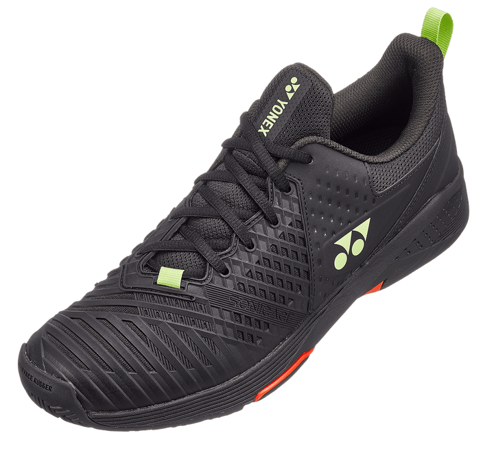 Yonex Power Cushion Sonicage 3 Men's Tennis All Court Shoe Black-Lime Men's Tennis Shoes Yonex