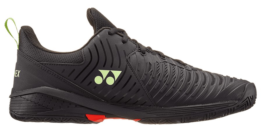 Yonex Power Cushion Sonicage 3 Men's Tennis All Court Shoe Black-Lime Men's Tennis Shoes Yonex