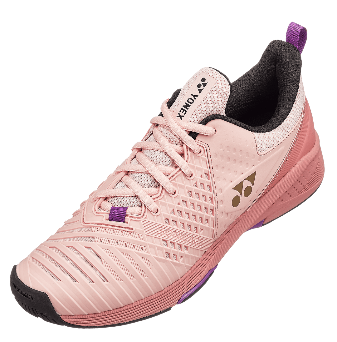 Yonex Power Cushion Sonicage 3 Women's Tennis All Court Shoe Pink-Beige Women's Tennis Shoes Yonex