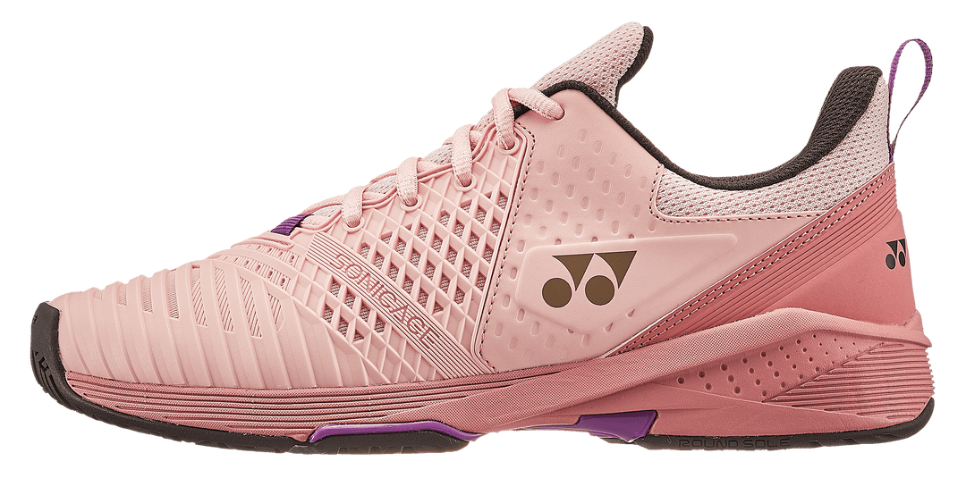 Yonex Power Cushion Sonicage 3 Women's Tennis All Court Shoe Pink-Beige Women's Tennis Shoes Yonex