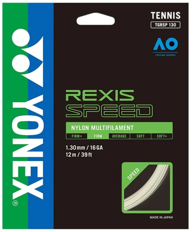Yonex Rexis Speed 16g Tennis 12M String Set Tennis Strings Yonex