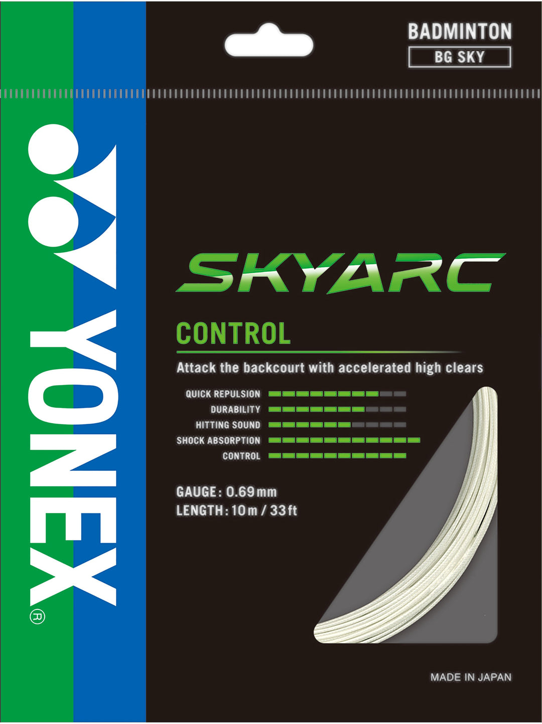 Yonex SkyArc Badminton String Set 10m Badminton Strings Yonex White