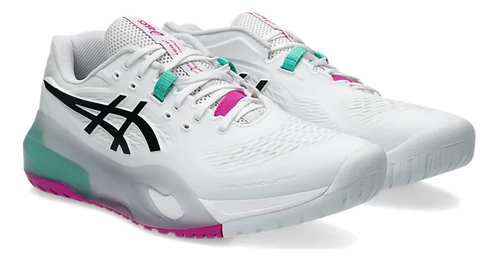 Asics Gel-Resolution X White/Aurora Green Tennis shoes - Sports Virtuoso