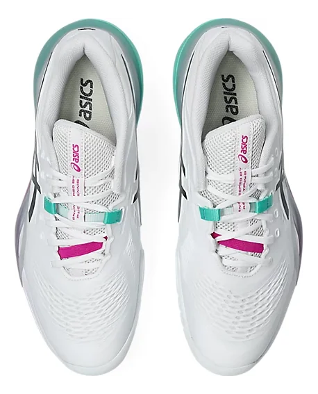 Asics Gel-Resolution X White/Aurora Green Tennis shoes - Sports Virtuoso