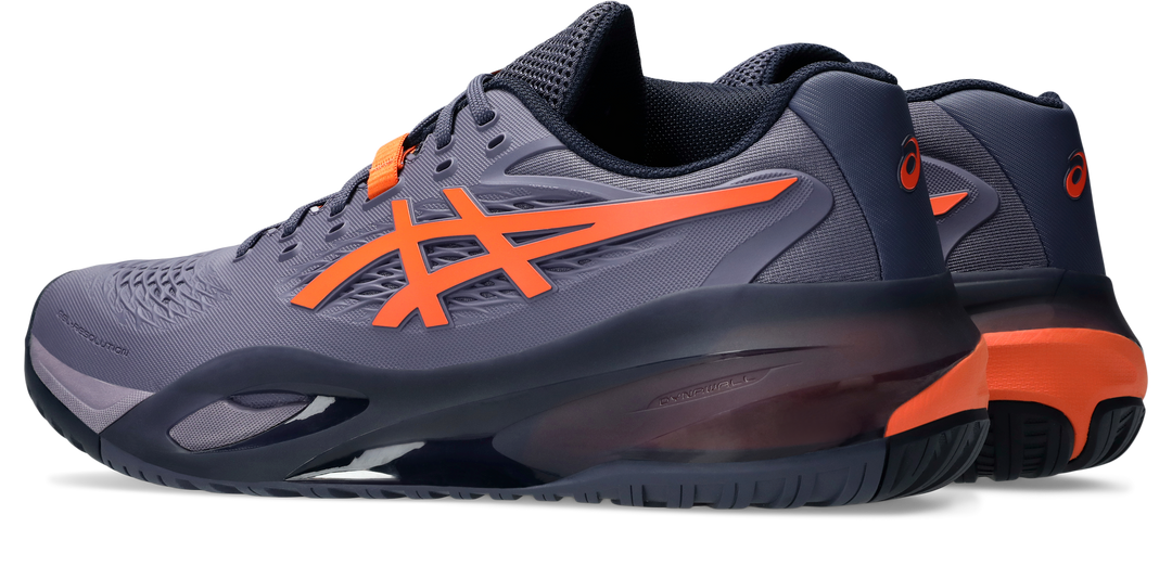 Asics Gel-Resolution X Wide Greyish Purple/Nova Orange Men's tennis shoes