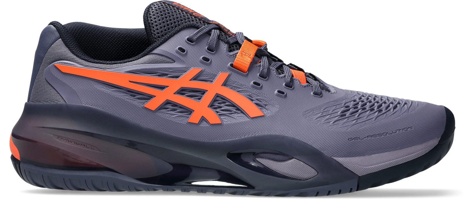 Asics Gel-Resolution X Wide Greyish Purple/Nova Orange Men's tennis shoes - Sports Virtuoso