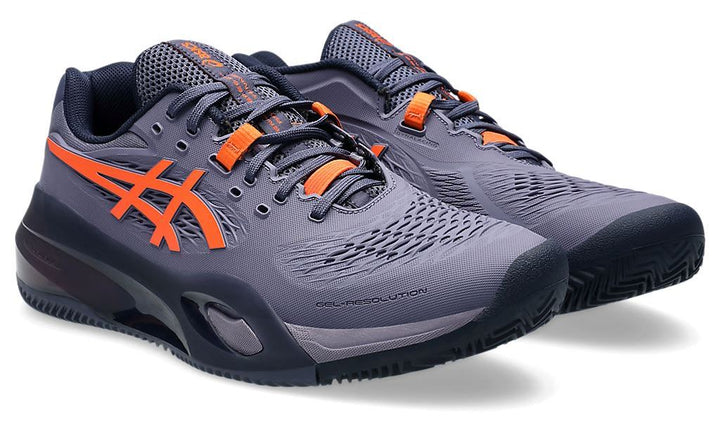 Asics Gel-Resolution X Clay Greyish Purple/Nova Orange Men’s Tennis Shoes