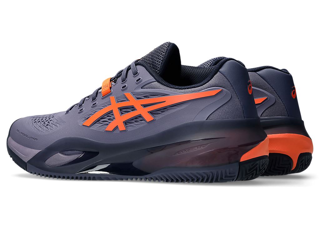 Asics Gel-Resolution X Clay Greyish Purple/Nova Orange Men’s Tennis Shoes