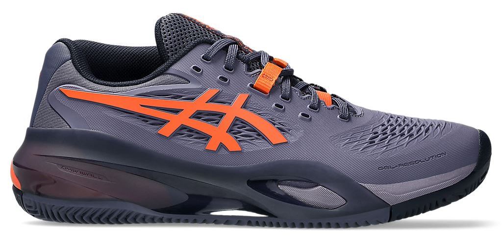 Asics Gel-Resolution X Clay Greyish Purple/Nova Orange Men’s Tennis Shoes - Sports Virtuoso