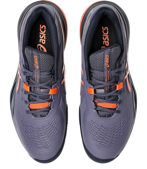 Asics Gel-Resolution X Clay Greyish Purple/Nova Orange Men’s Tennis Shoes