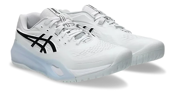 Asics Gel-Resolution X Blanches-Noires Wide Chaussures de tennis pour hommes