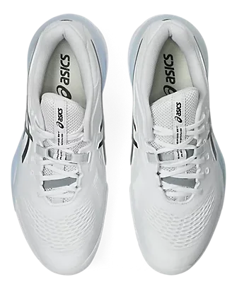Asics Gel-Resolution X Blanches-Noires Wide Chaussures de tennis pour hommes