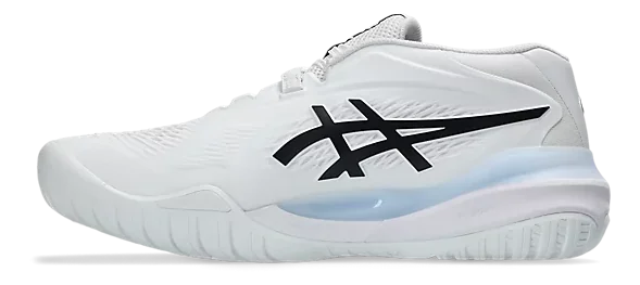 Asics Gel-Resolution X Blanches-Noires Wide Chaussures de tennis pour hommes