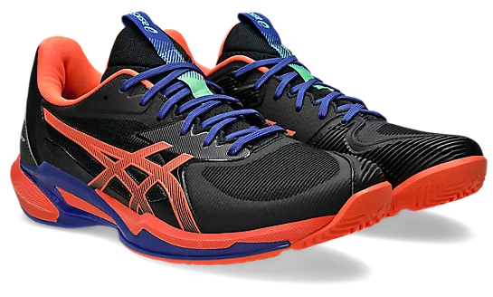 Asics Solution Speed FF 3 Men's Padel Shoe Black/Vivid Coral - Sports Virtuoso