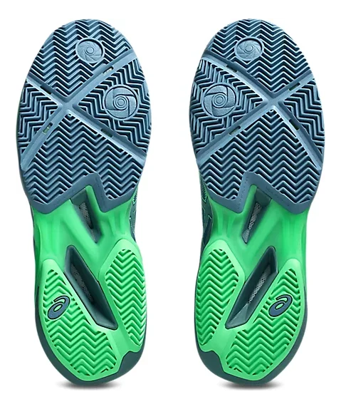 Asics SonicSmash FF Saba bleues/vertes Chaussures de padel