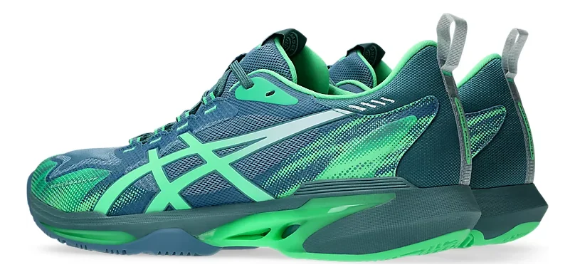 Asics SonicSmash FF Saba bleues/vertes Chaussures de padel