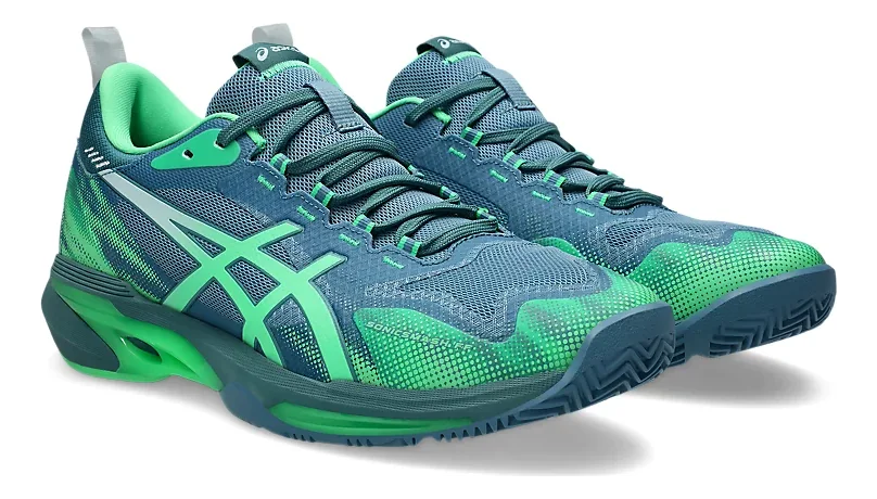 Asics SonicSmash FF Saba bleues/vertes Chaussures de padel