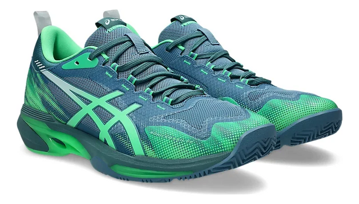 Asics SonicSmash FF Saba bleues/vertes Chaussures de padel