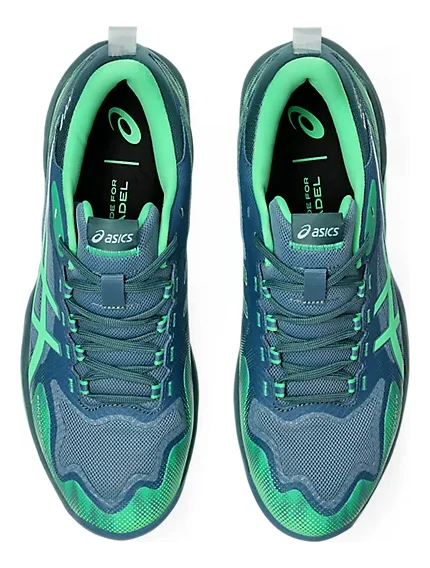 Asics SonicSmash FF Saba bleues/vertes Chaussures de padel