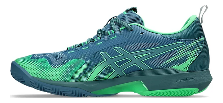 Asics SonicSmash FF Saba bleues/vertes Chaussures de padel