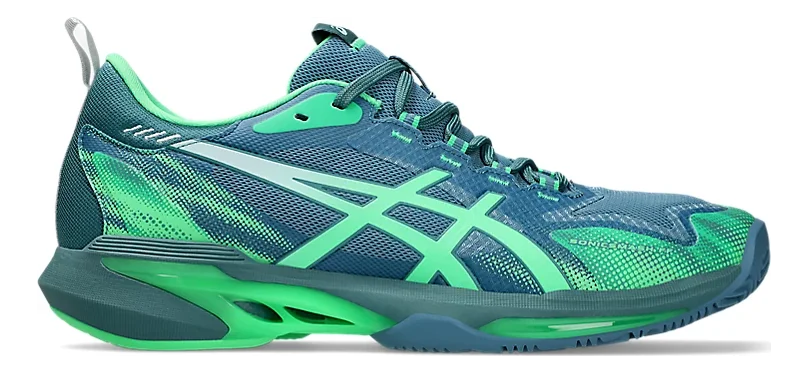 Asics SonicSmash FF Saba bleues/vertes Chaussures de padel