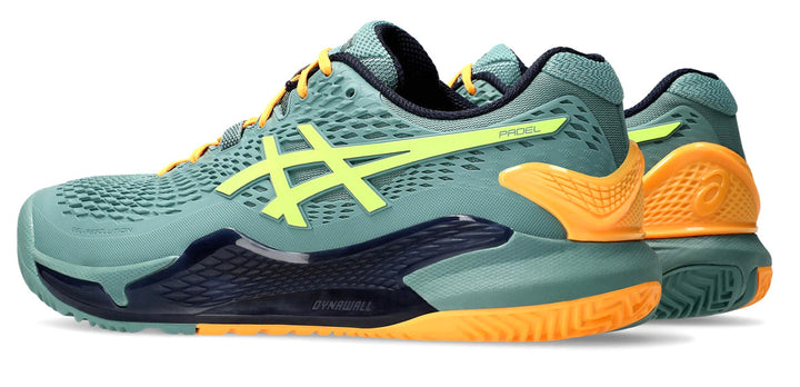 Asics Gel-Resolution 9 Celadon/Safety Yellow Padel Shoes  