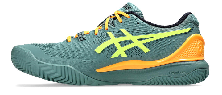 Asics Gel-Resolution 9 Celadon/Safety Yellow Padel Shoes  