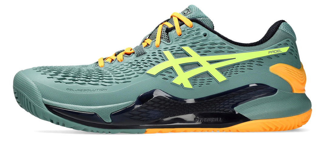 Asics Gel-Resolution 9 Celadon/Safety Yellow Padel Shoes  