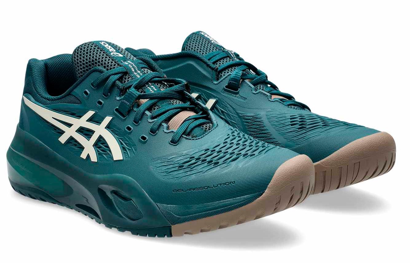 S.A　1011 Asics Gel-Resolution X Saxon Green/Birch Men's tennis shoes