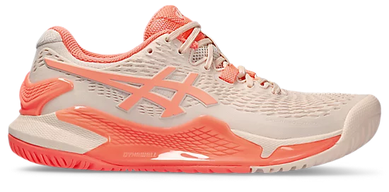 Asics Gel Resolution 9 Women's Tennis Shoes Pearl Pink/Sun Coral - Sports Virtuoso