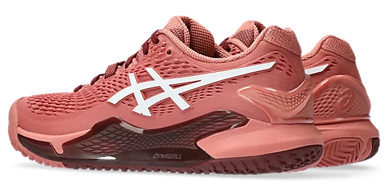 Asics Gel-Resolution 9 CLAY Light Garnet/White tennis shoes