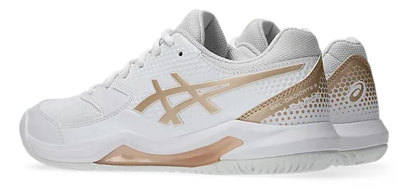 Asics Gel-Dedicate 8 Pickleball White/Champagne Women&